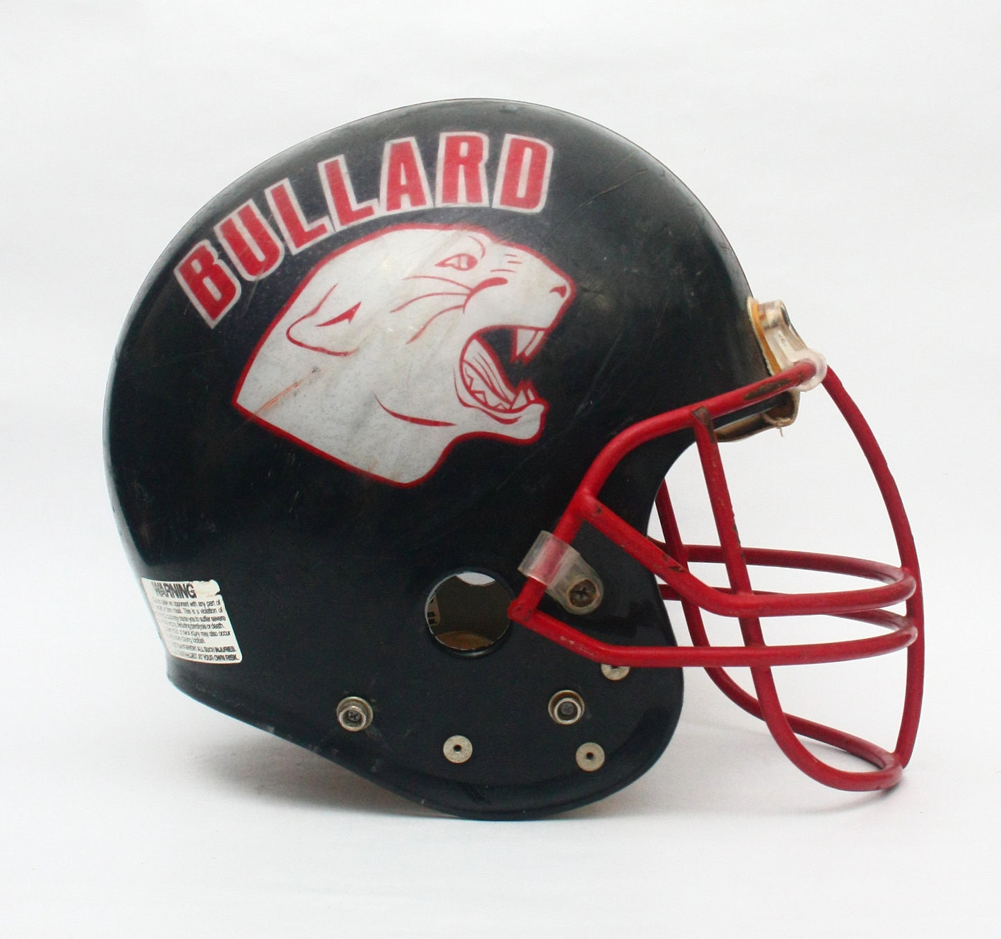 Vintage Game Used 1991 Bullard Panthers High School Maxpro CLEAR SHELL Football Helmet Size Large