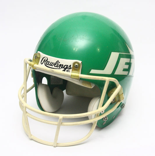 Vintage Game Used 1980s New York Jets Rawlings ANFL Football Helmet Size Large