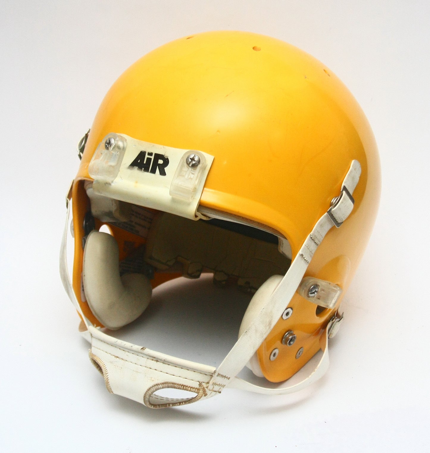 Game Used Schutt Pro Air II MEDIUM Football Helmet - Packers Yellow