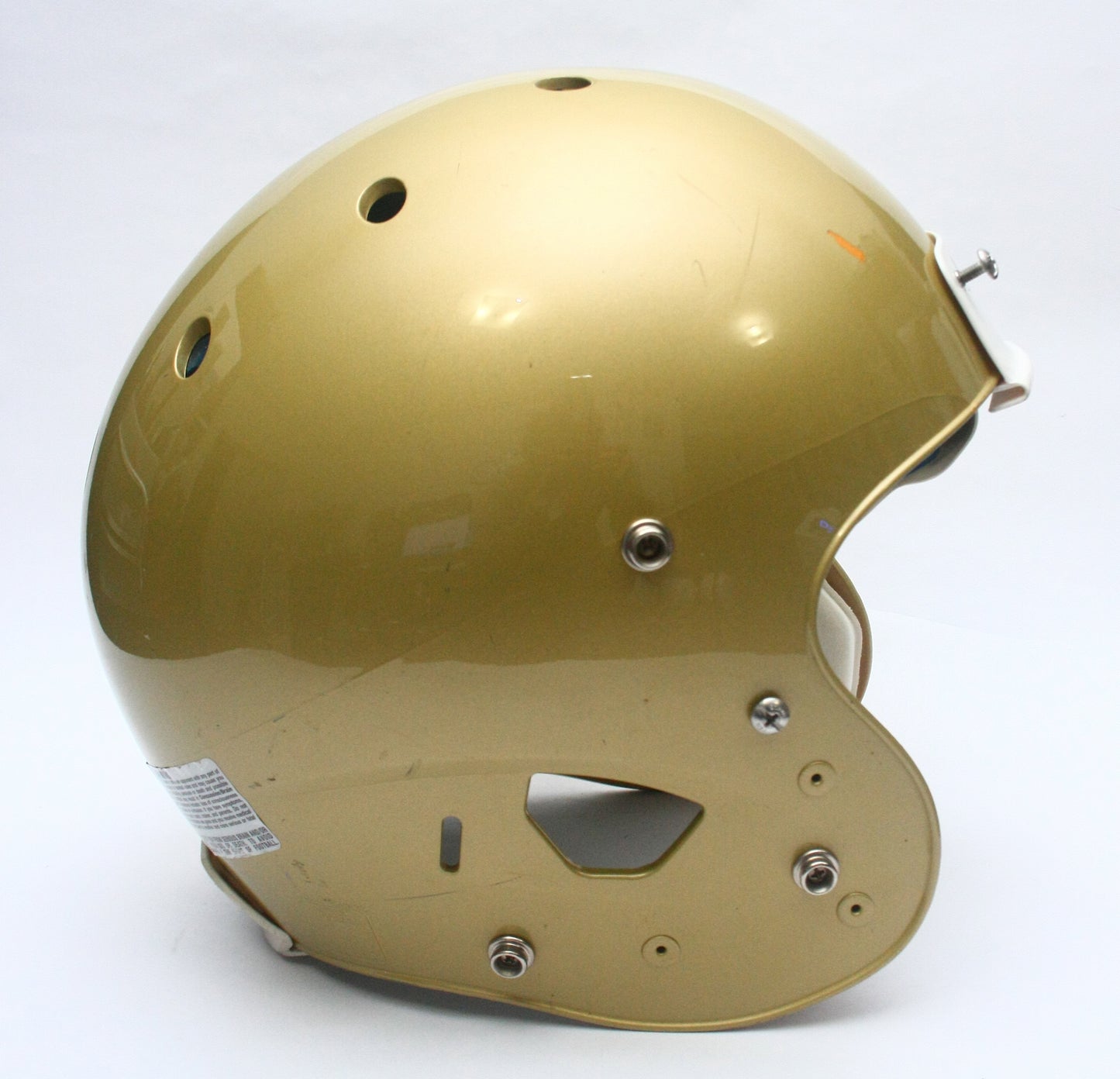 Game Used Schutt Air XP Varsity Football Helmet- Size Large - Vegas Gold