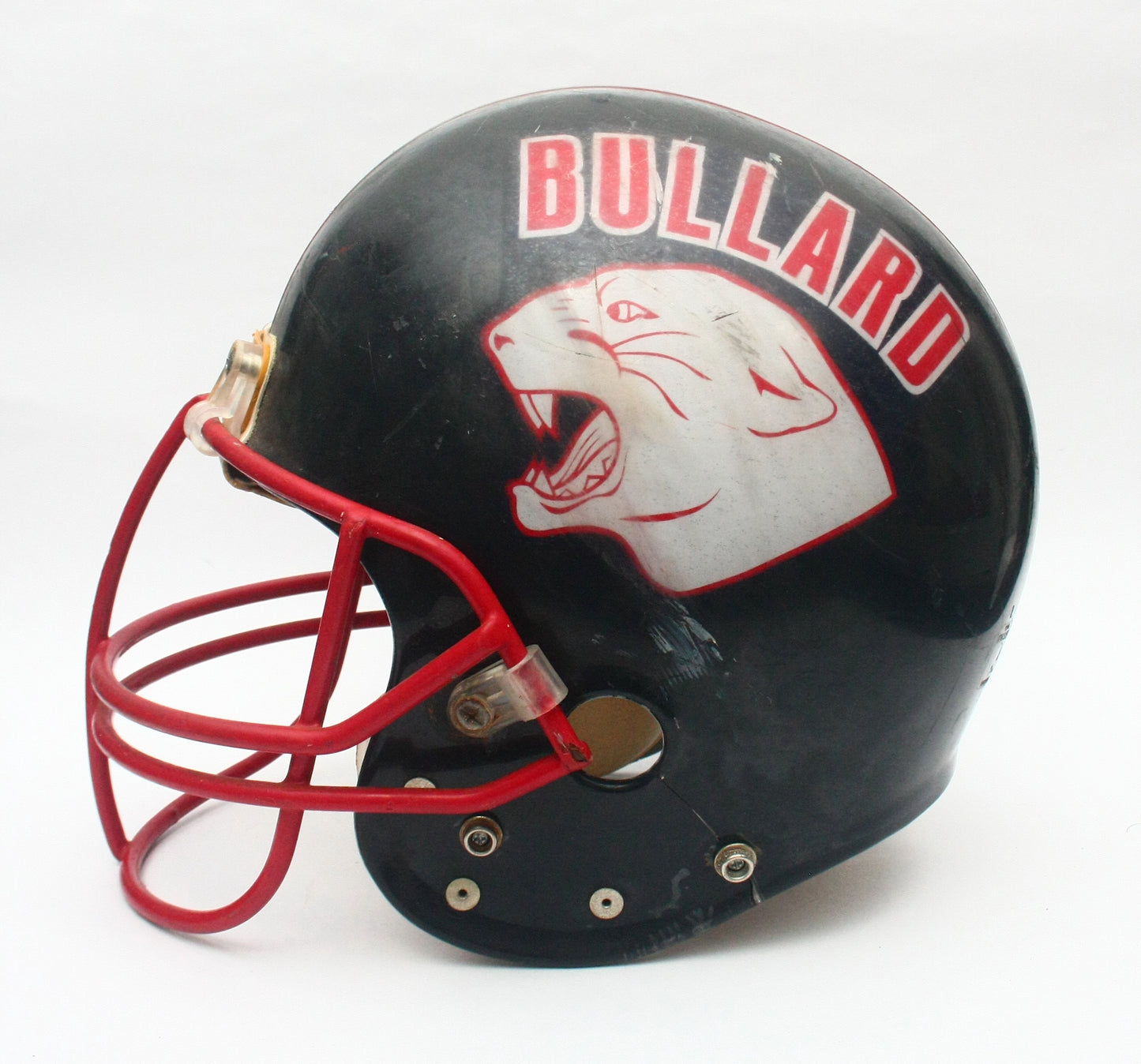 Vintage Game Used 1991 Bullard Panthers High School Maxpro CLEAR SHELL Football Helmet Size Large