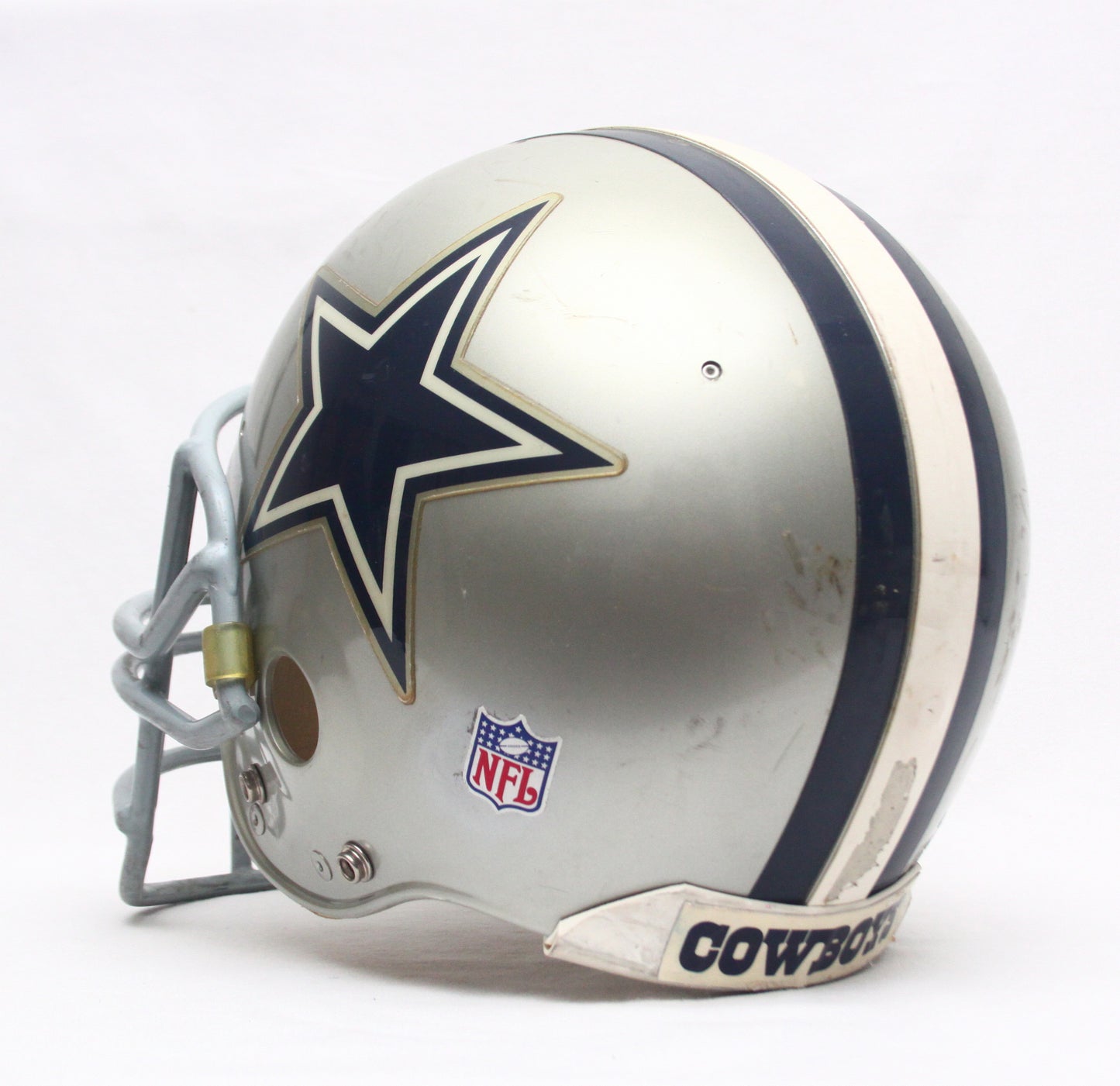 Vintage Game Used 1990s Dallas Cowboys Riddell VSR1 Football Helmet - Size Large