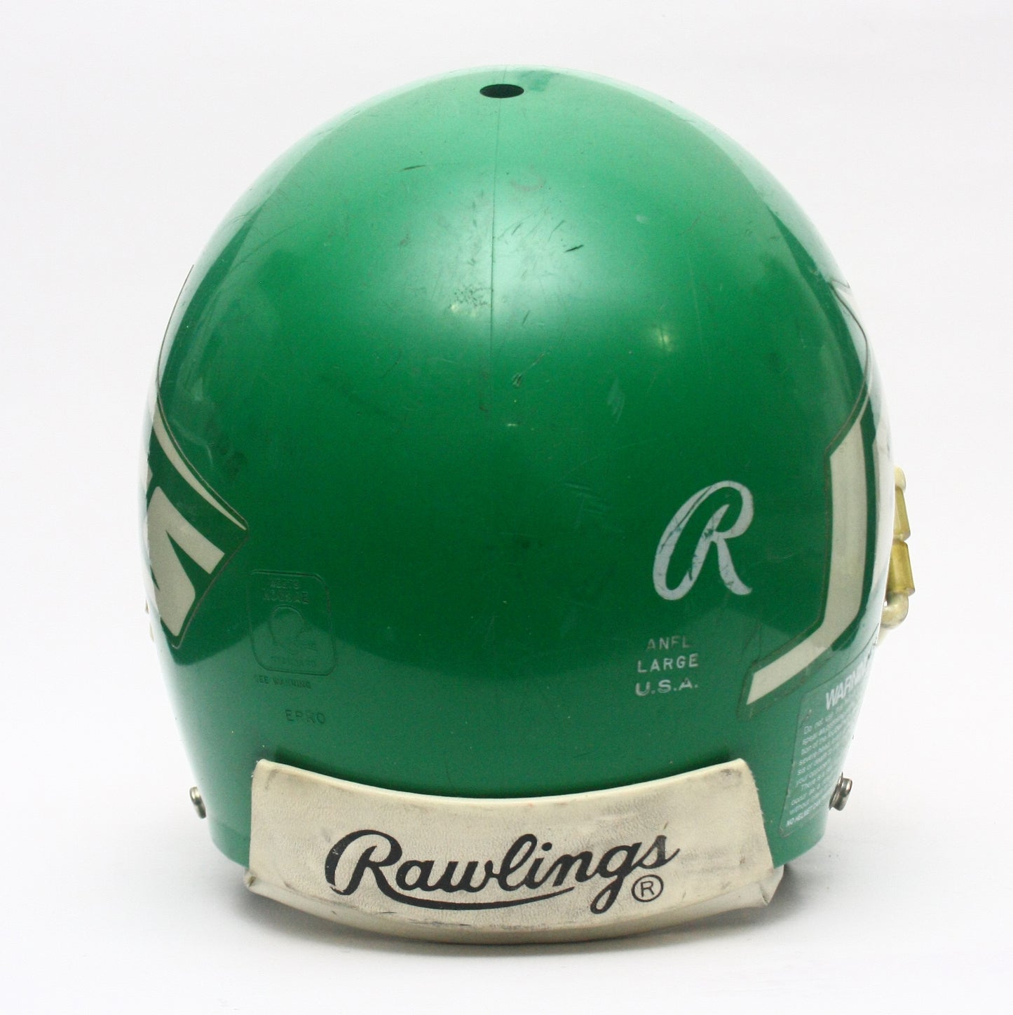 Vintage Game Used 1980s New York Jets Rawlings ANFL Football Helmet Size Large