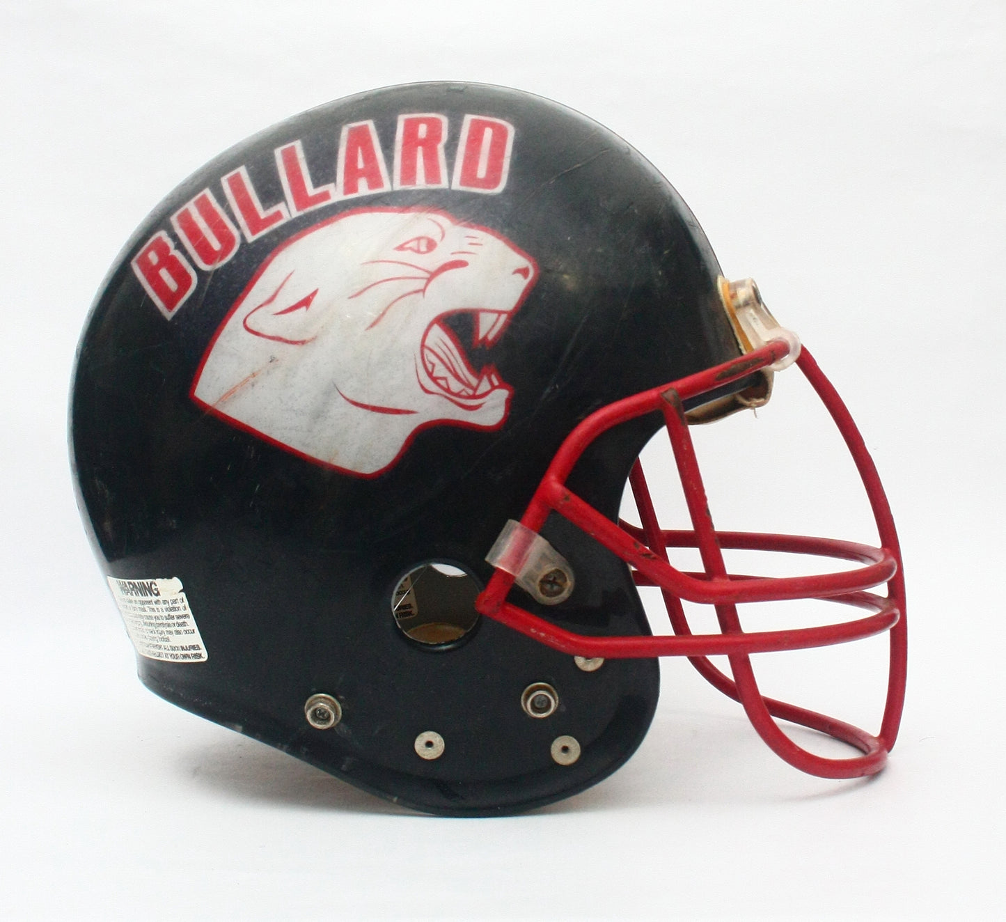 Vintage Game Used 1991 Bullard Panthers High School Maxpro CLEAR SHELL Football Helmet Size Large