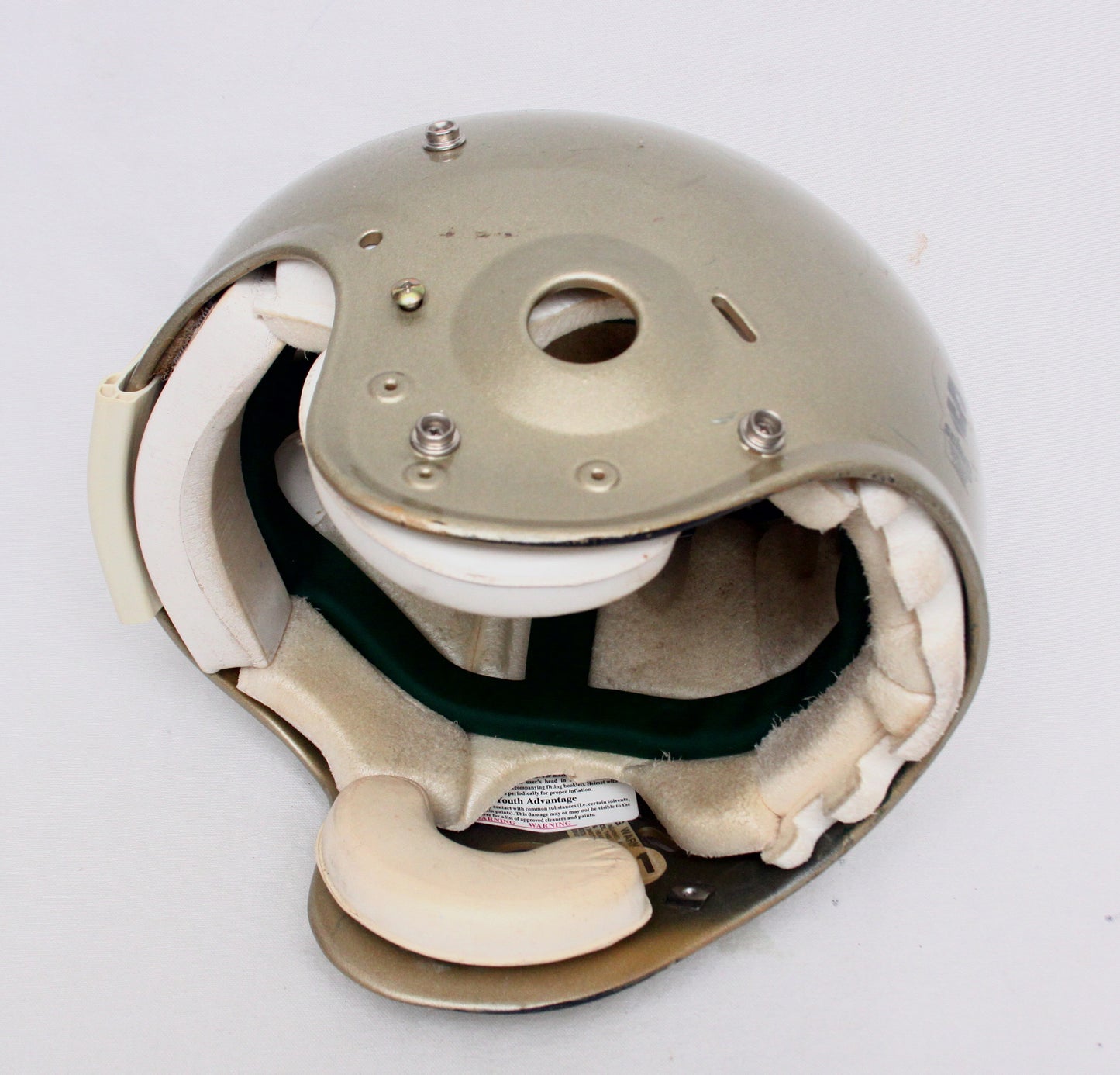 Pre-owned Schutt Air Advantage Youth Large Gold Metallic Football Helmet