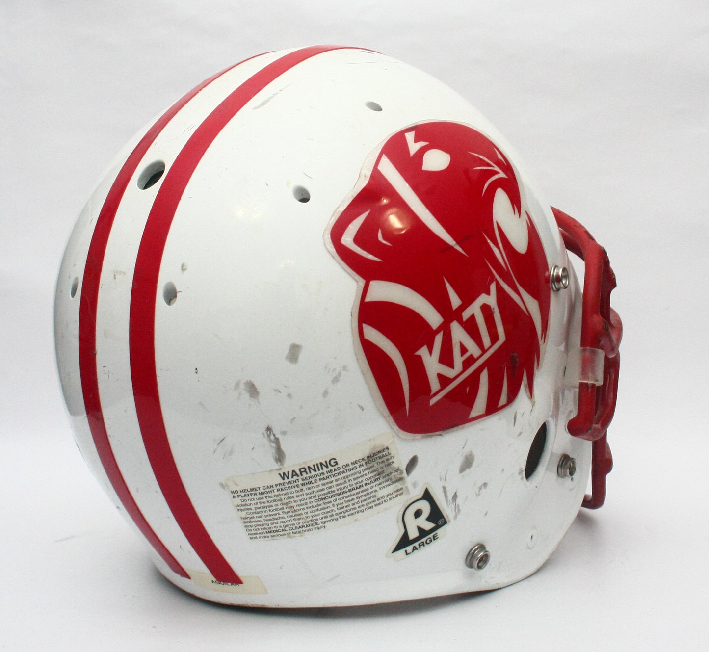 Game Used Katy Tigers Texas High School Schutt PA2 Football Helmet Size Large