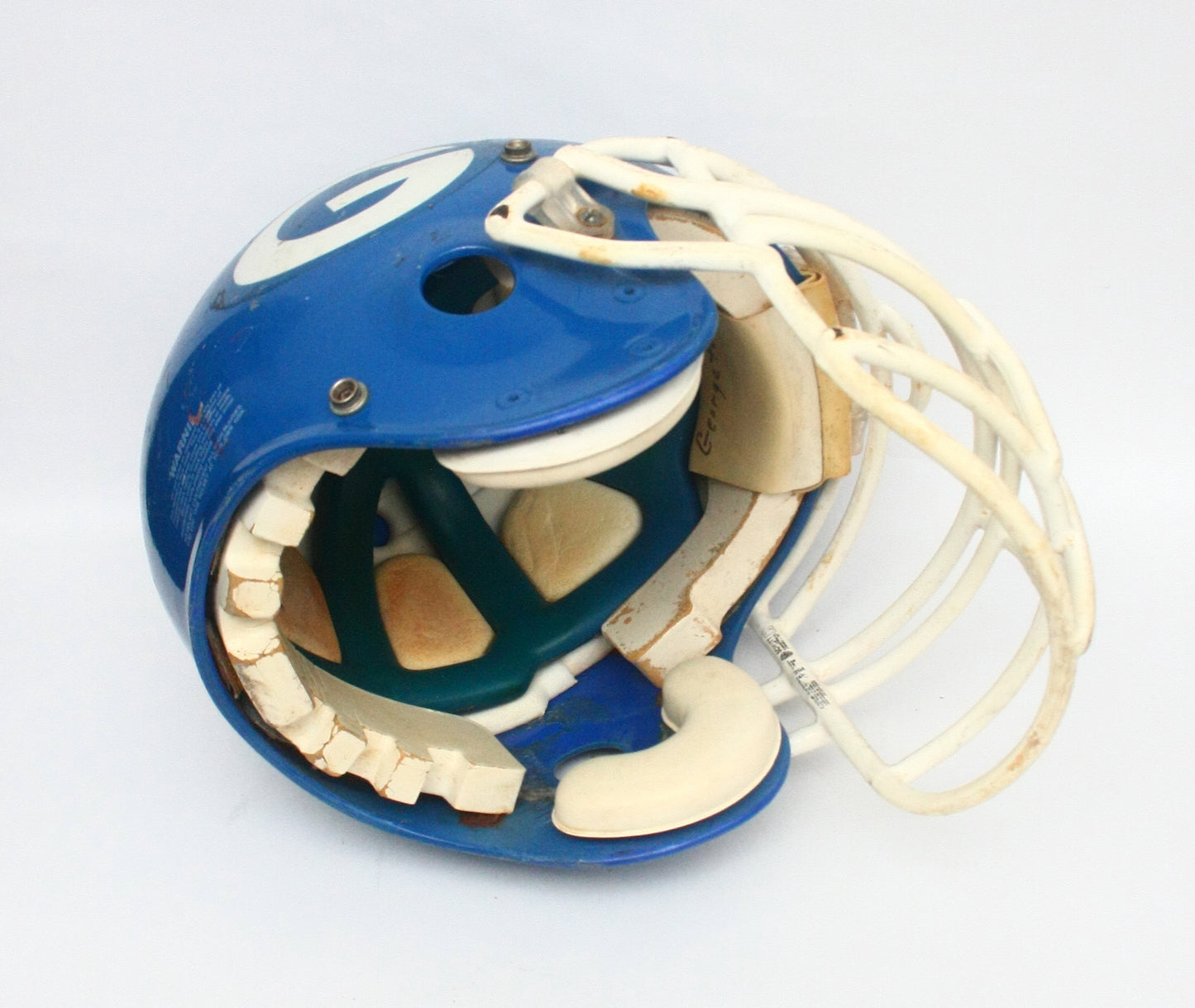 Vintage 1990s Game Used Georgetown Eagles Texas High School Schutt PA2 Football Helmet Size L