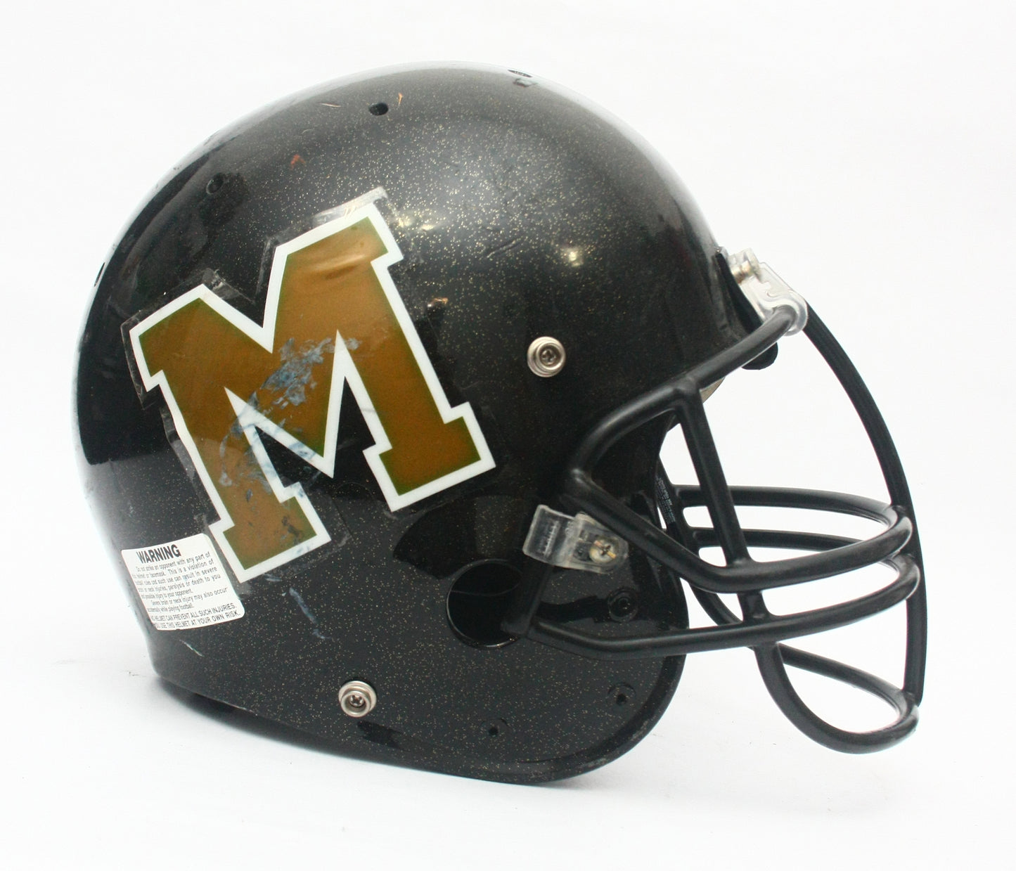 Vintage 1999 Game Used Meridian Yellowjackets Texas High School Schutt Pro Air II Football Helmet Size Medium