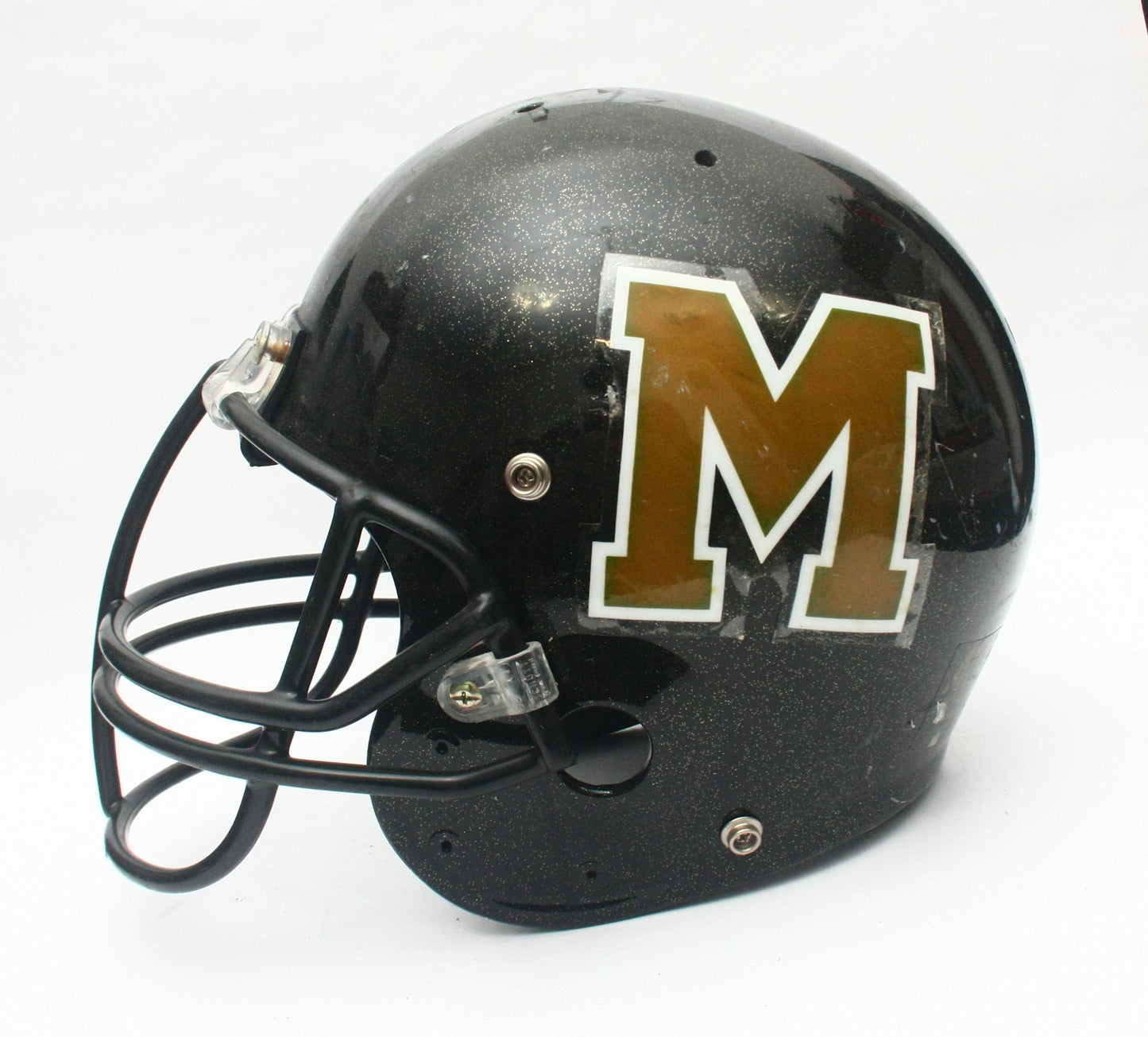 Vintage 1999 Game Used Meridian Yellowjackets Texas High School Schutt Pro Air II Football Helmet Size Medium