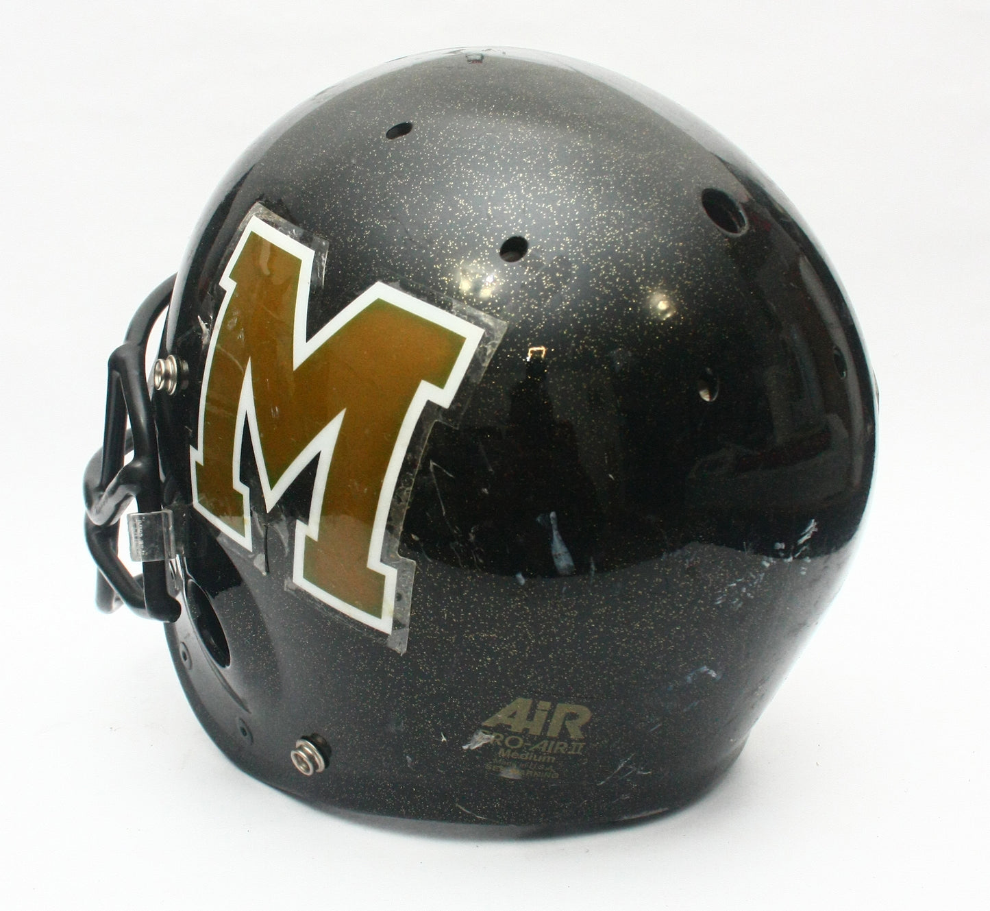 Vintage 1999 Game Used Meridian Yellowjackets Texas High School Schutt Pro Air II Football Helmet Size Medium