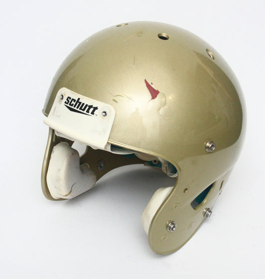 Game Used Schutt Air XP Football Helmet - Large - Vegas Gold