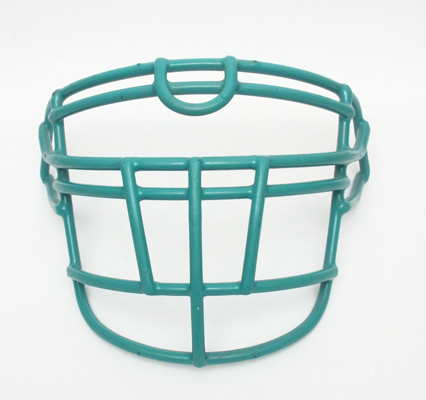 Game Used 1990s 1st Gen Miami Dolphins Aqua Schutt RJOP-DW UB Football Facemask