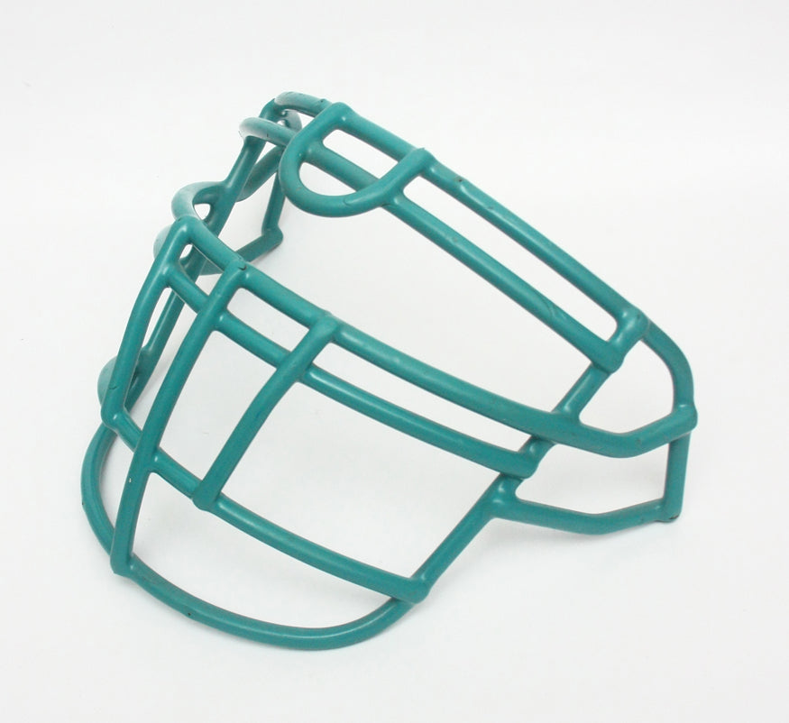 Game Used 1990s 1st Gen Miami Dolphins Aqua Schutt RJOP-DW UB Football Facemask