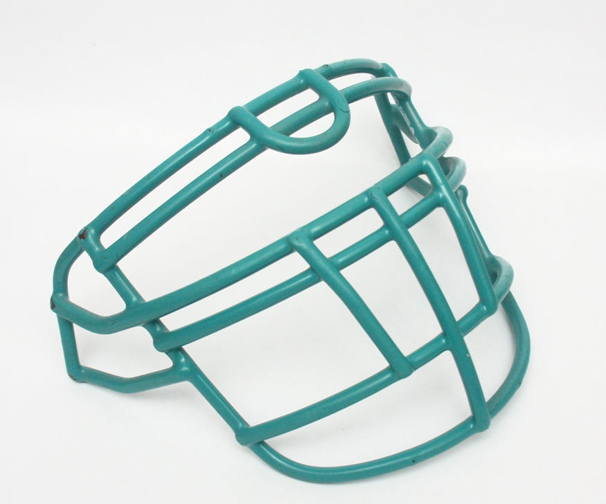 Game Used 1990s 1st Gen Miami Dolphins Aqua Schutt RJOP-DW UB Football Facemask