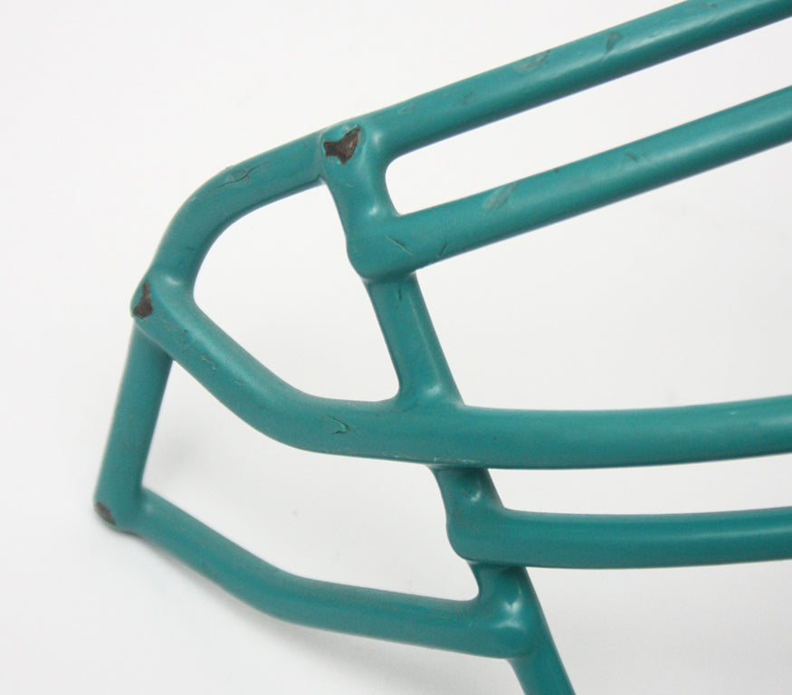 Game Used 1990s 1st Gen Miami Dolphins Aqua Schutt RJOP-DW UB Football Facemask