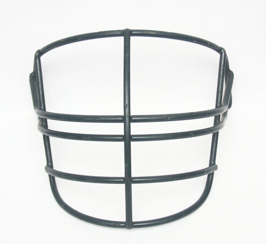 Game Used 1980s Schutt NJOP Football Facemask - Dark Navy Blue