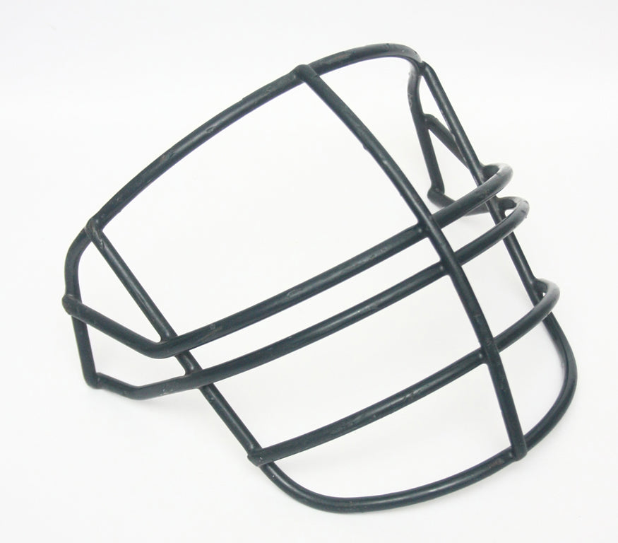 Game Used 1980s Schutt NJOP Football Facemask - Dark Navy Blue