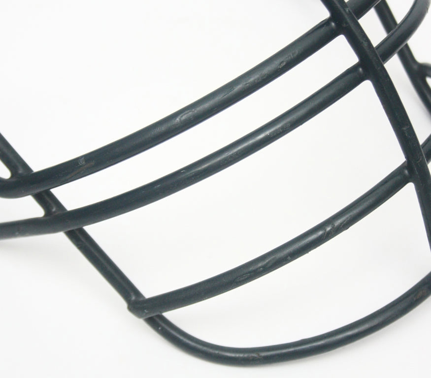 Game Used 1980s Schutt NJOP Football Facemask - Dark Navy Blue