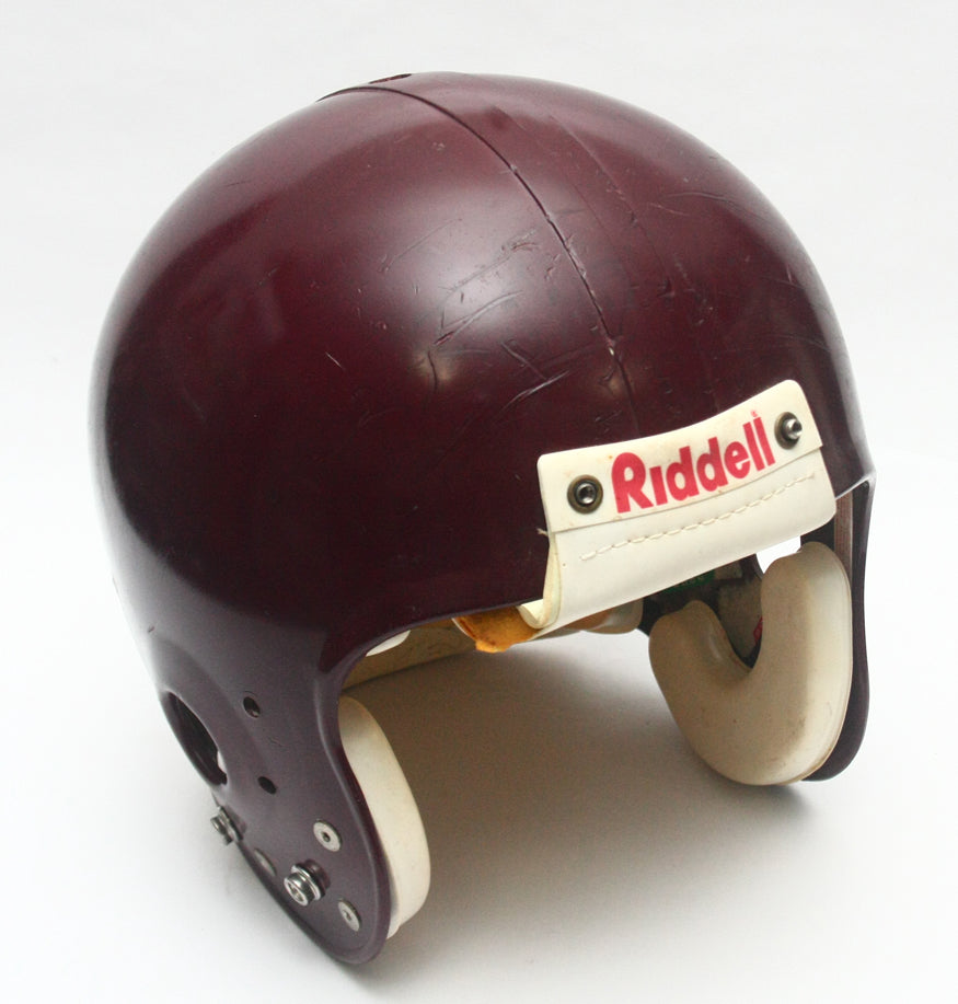 Game Used Vintage Riddell VSR4 Football Helmet- Size Medium - Maroon