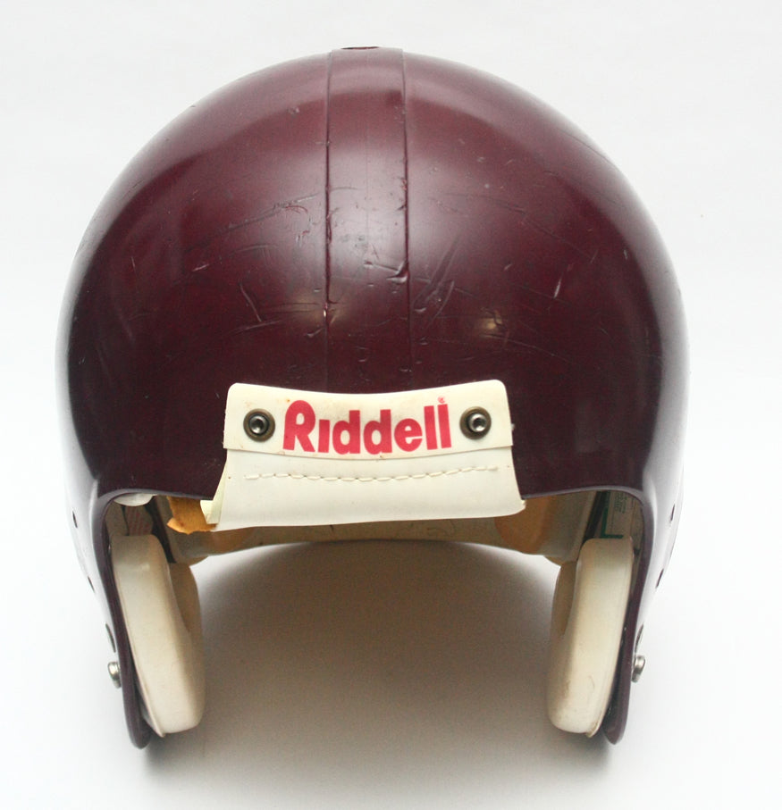 Game Used Vintage Riddell VSR4 Football Helmet- Size Medium - Maroon