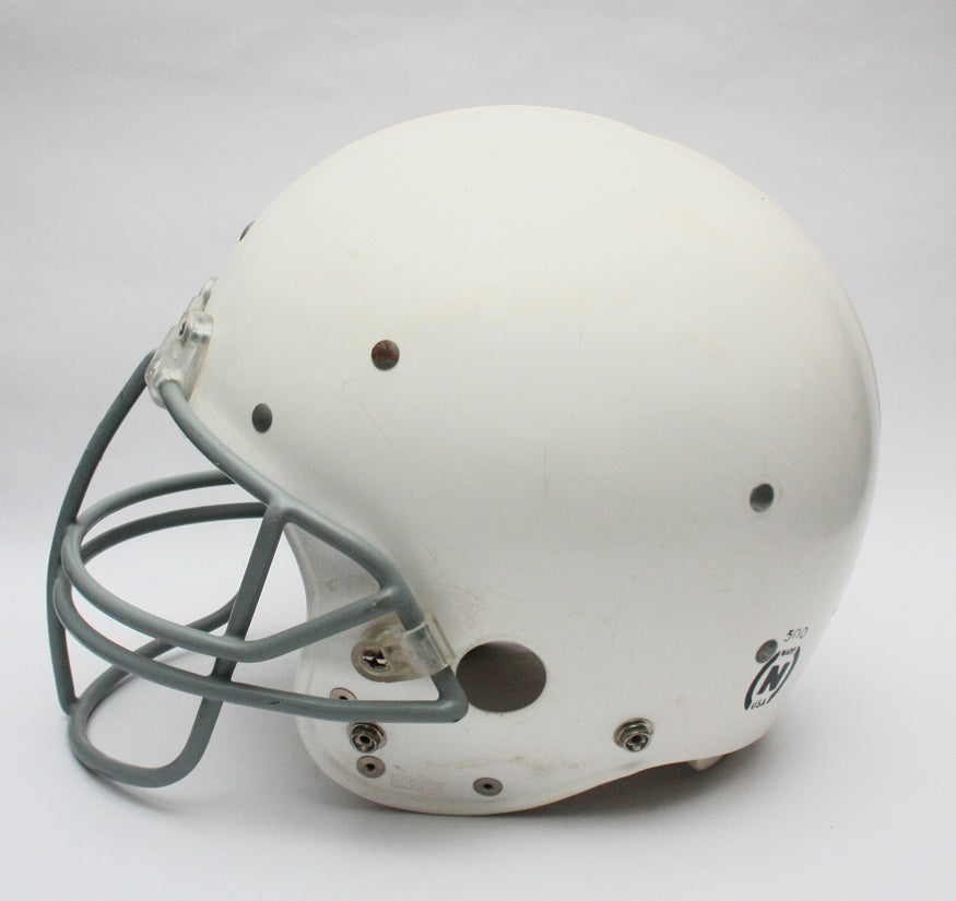 Game Used Vintage NOKONA 500 Football Helmet- Size Large - White