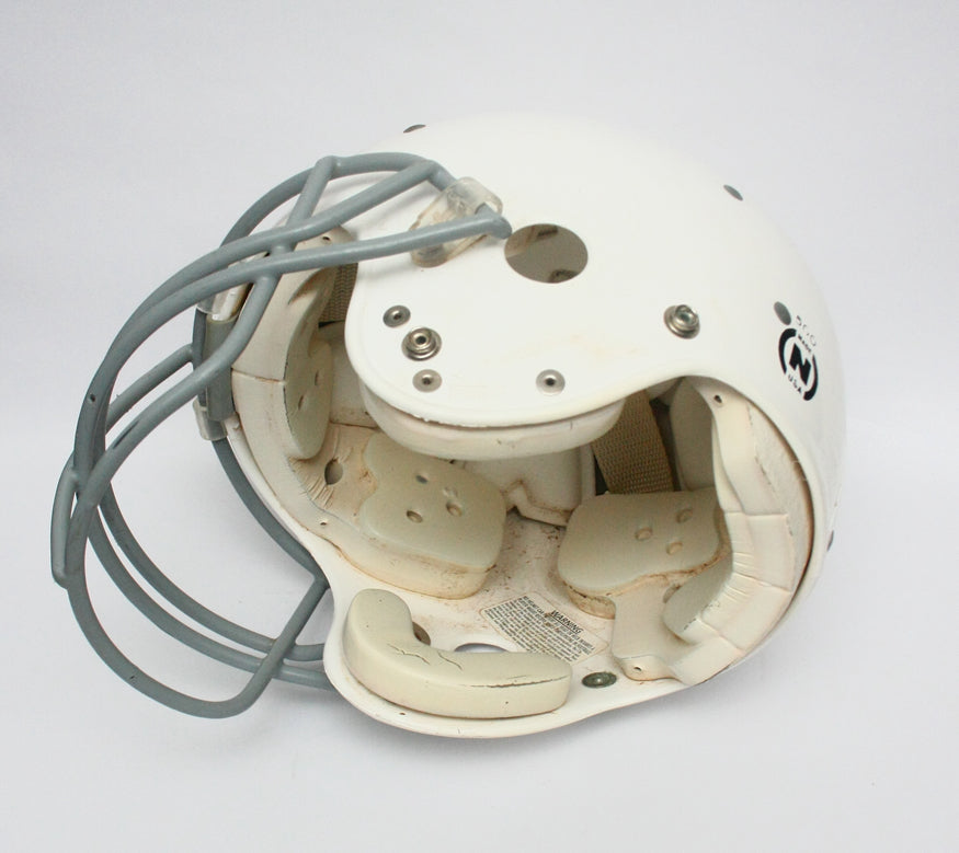 Game Used Vintage NOKONA 500 Football Helmet- Size Large - White