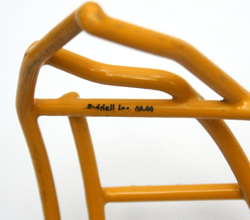 Game Used 1999 Riddell EGOP Football Facemask - Yellow Gold