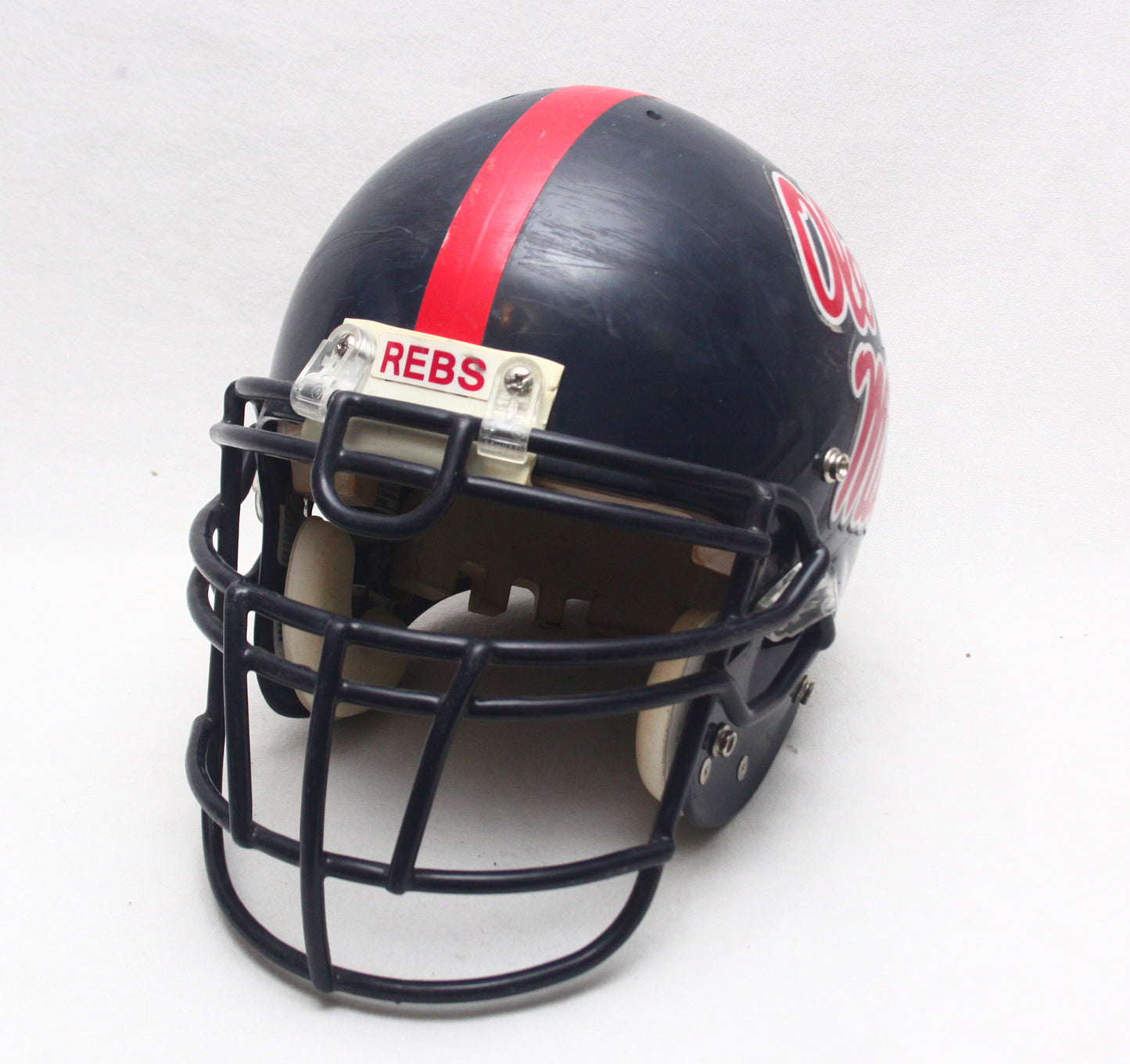 Vintage Game Used Eli Manning Era Ole Miss Rebels Football Helmet Size Large