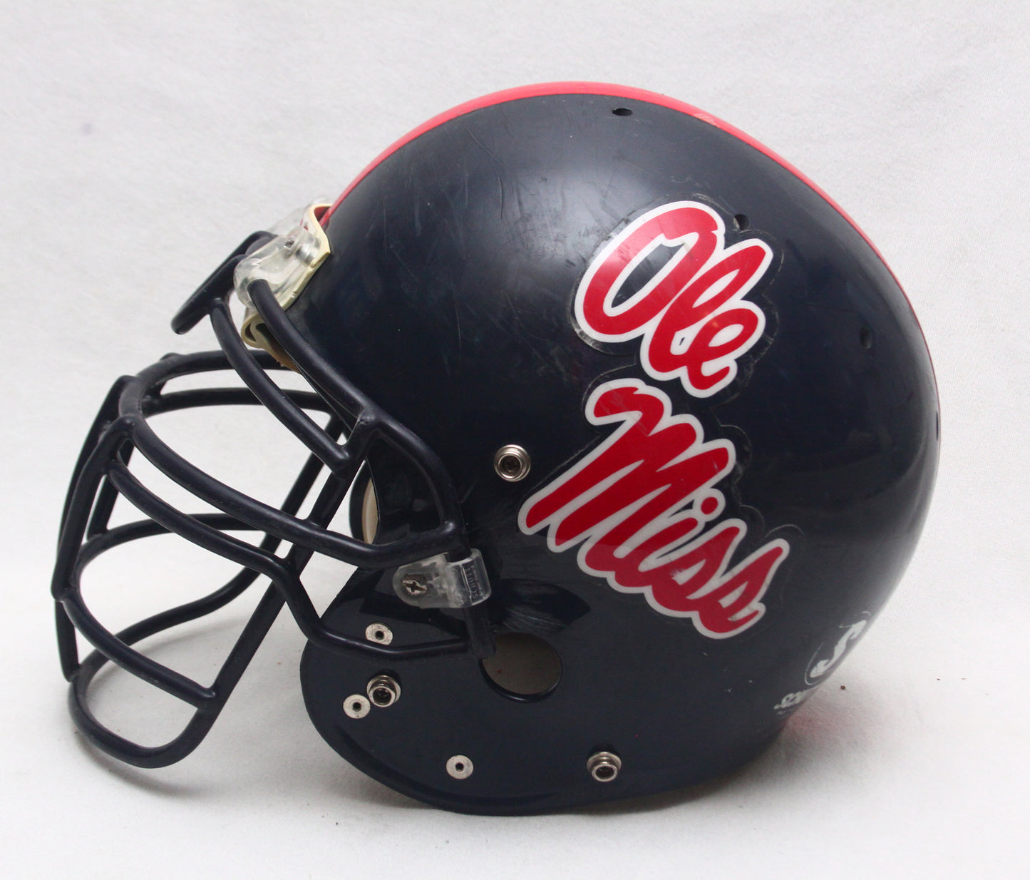 Vintage Game Used Eli Manning Era Ole Miss Rebels Football Helmet Size Large