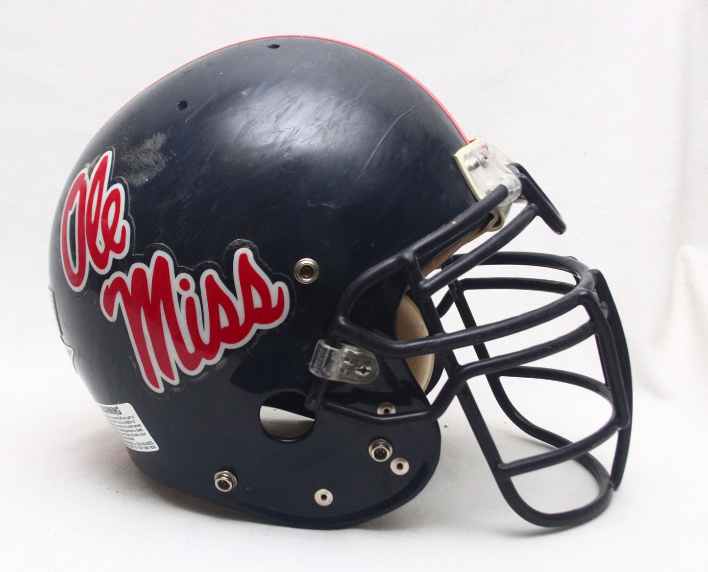 Vintage Game Used Eli Manning Era Ole Miss Rebels Football Helmet Size Large