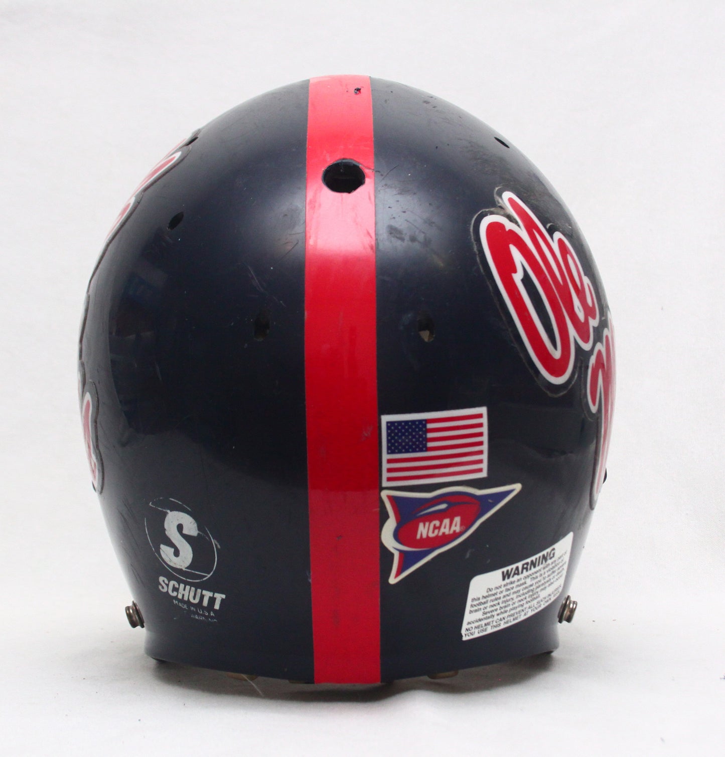 Vintage Game Used Eli Manning Era Ole Miss Rebels Football Helmet Size Large