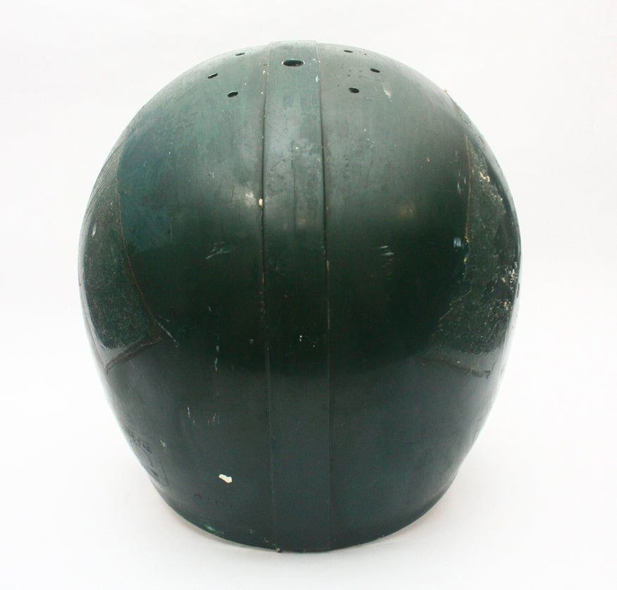 Vintage Game Used 1980s Gladiator GHH Football Helmet XL Painted Green - Shell Only