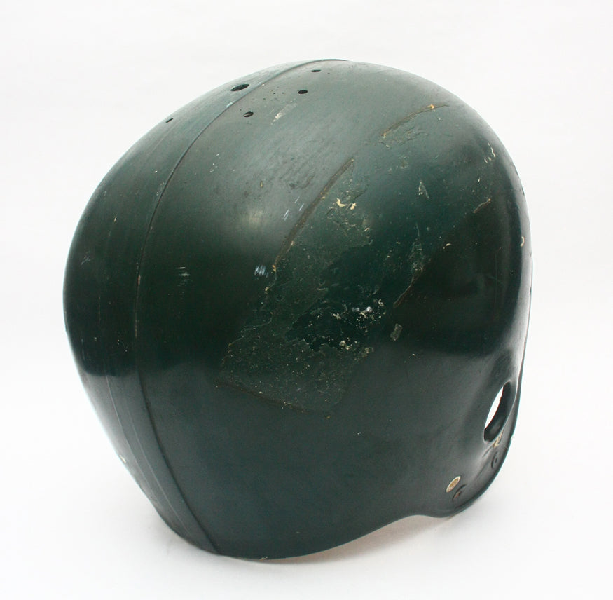 Vintage Game Used 1980s Gladiator GHH Football Helmet XL Painted Green - Shell Only