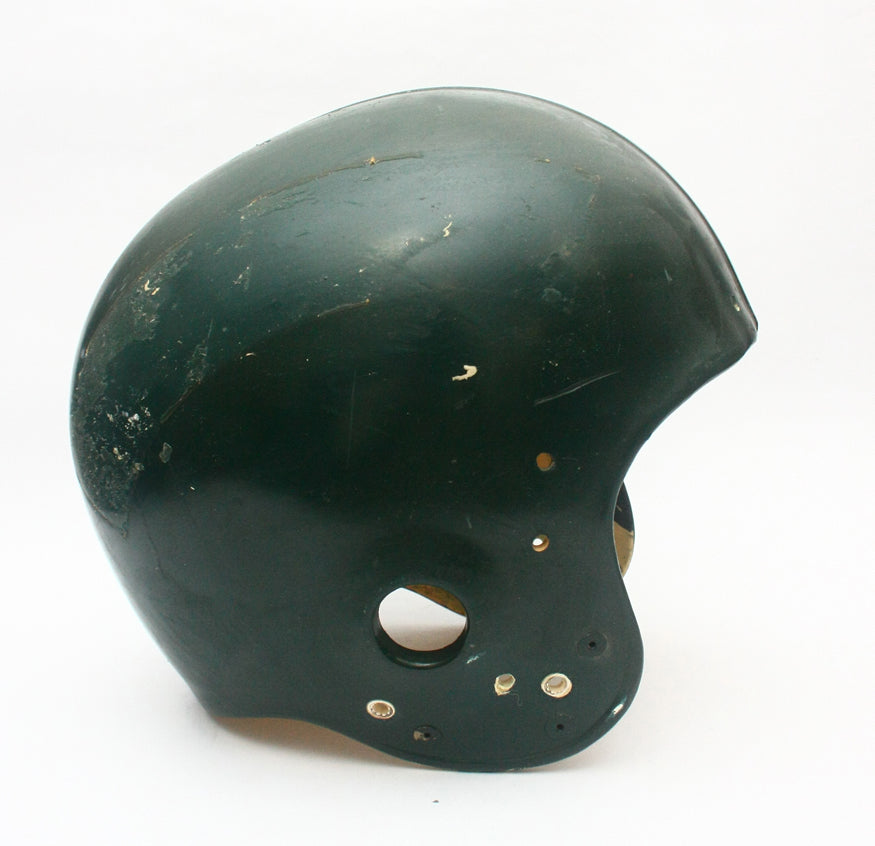 Vintage Game Used 1980s Gladiator GHH Football Helmet XL Painted Green - Shell Only