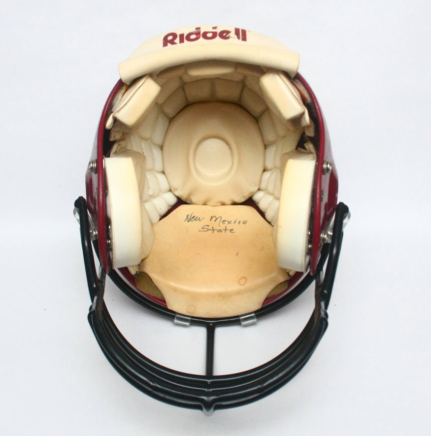 Game Used 1990s New Mexico State Aggies Riddell VSR 3 Football Helmet Size XL