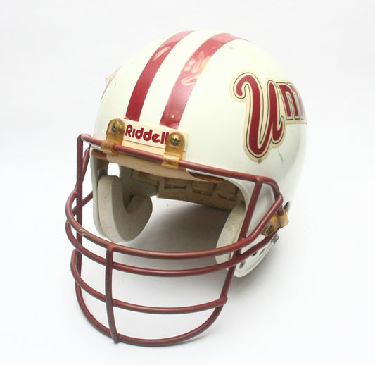 Game Used 1990s UMass Minutemen Riddell WD1 Football Helmet Size 7 3/4