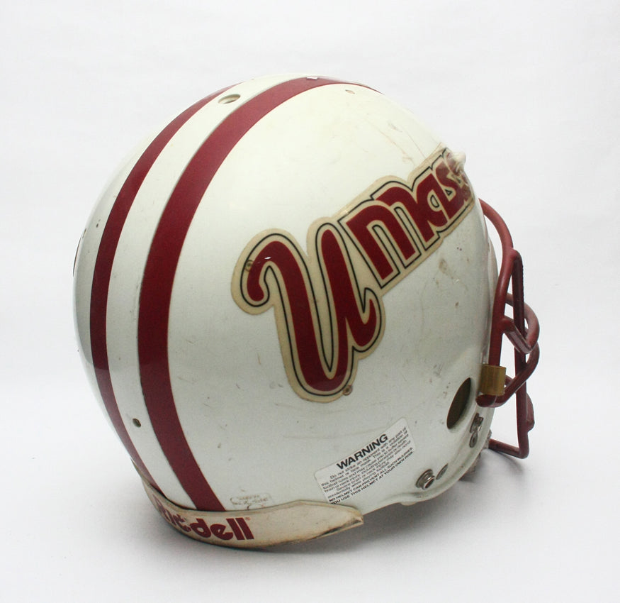 Game Used 1990s UMass Minutemen Riddell WD1 Football Helmet Size 7 3/4