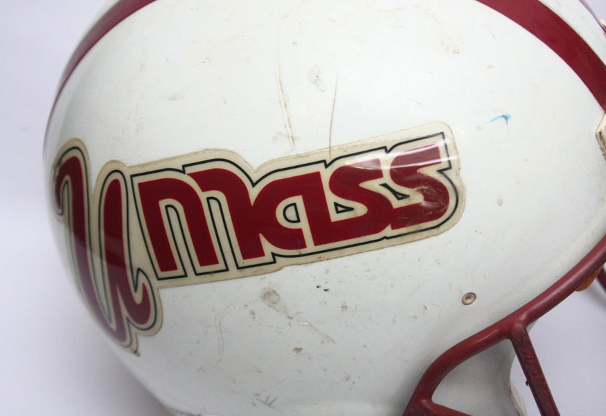 Game Used 1990s UMass Minutemen Riddell WD1 Football Helmet Size 7 3/4