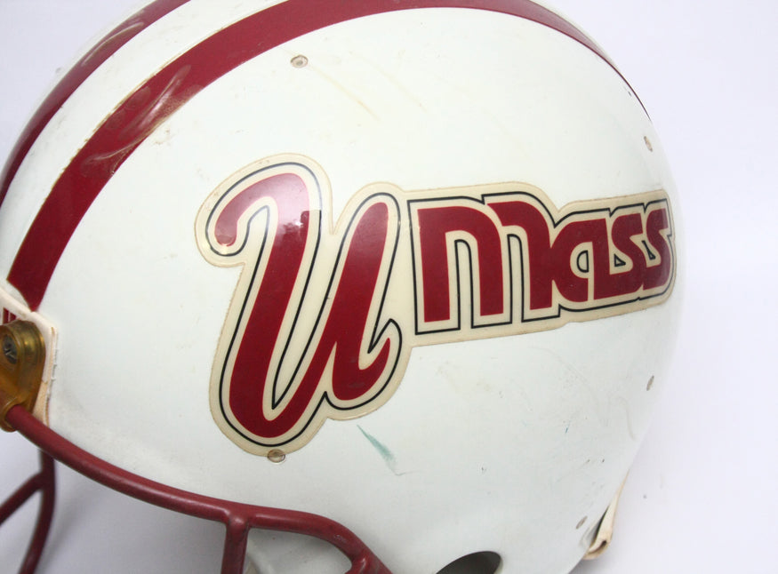 Game Used 1990s UMass Minutemen Riddell WD1 Football Helmet Size 7 3/4